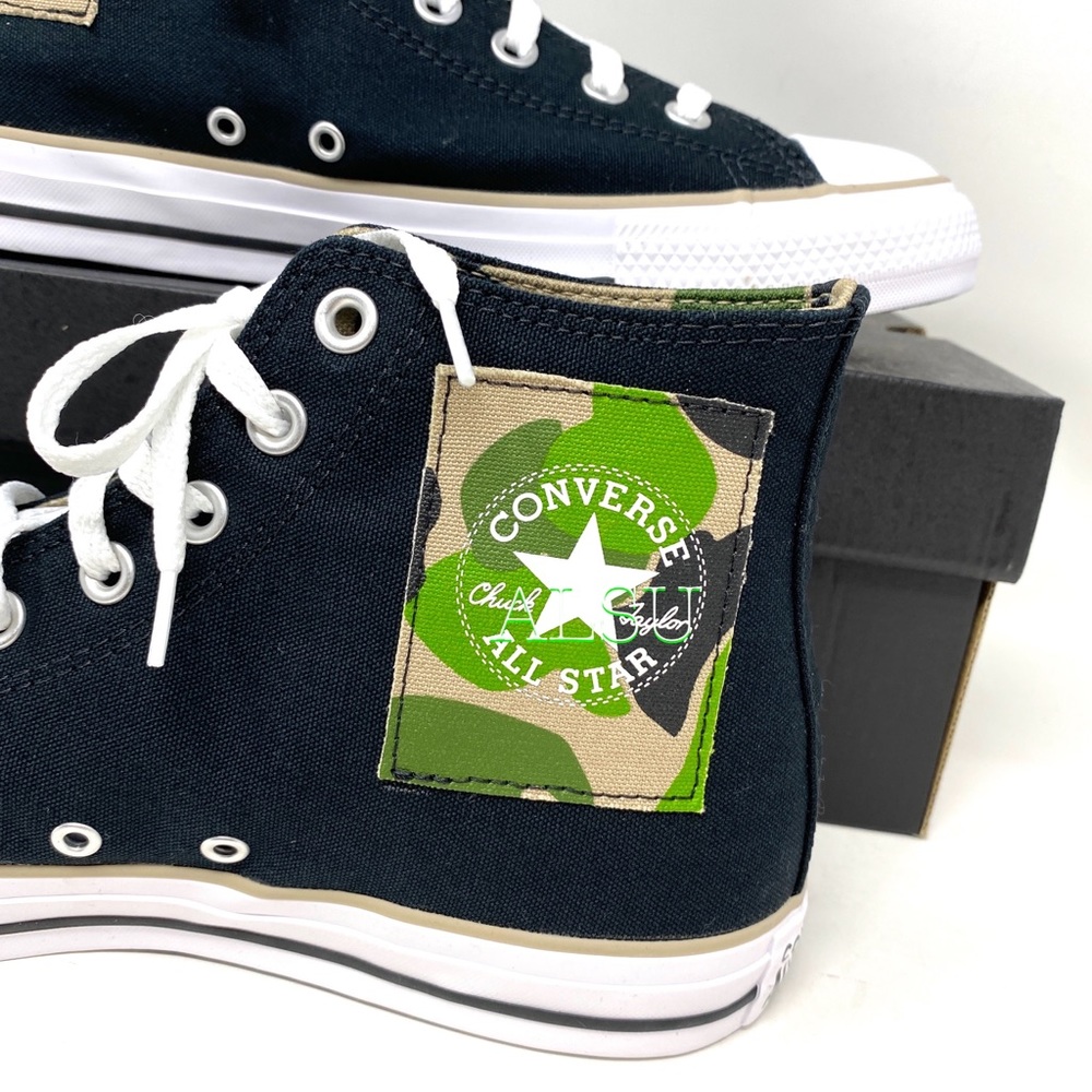 Converse Ctas Canvas High Top Black Khaki Men’s - Picture 4 of 11